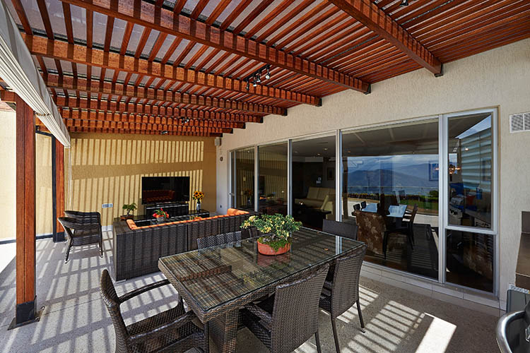 beautiful modern terrace lounge